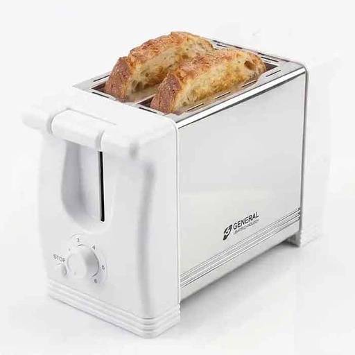 [YJT-138BWHITE] Grille-Pain General YJT-138B Blanc Compact 650W
