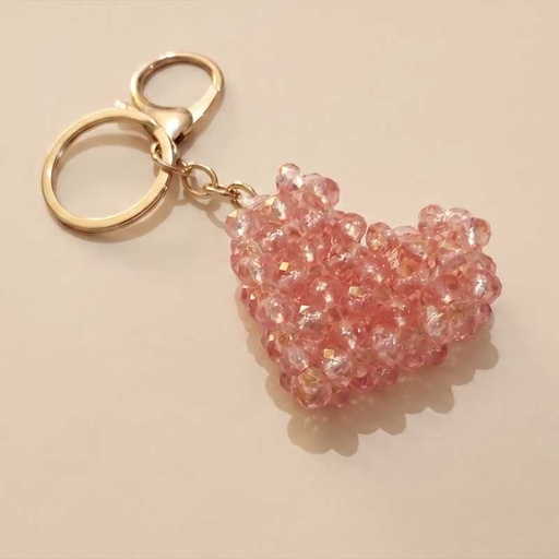 [PCC-rose] Porte-clés & Charme de Sac DORÉA – Crystal Bloom Rose