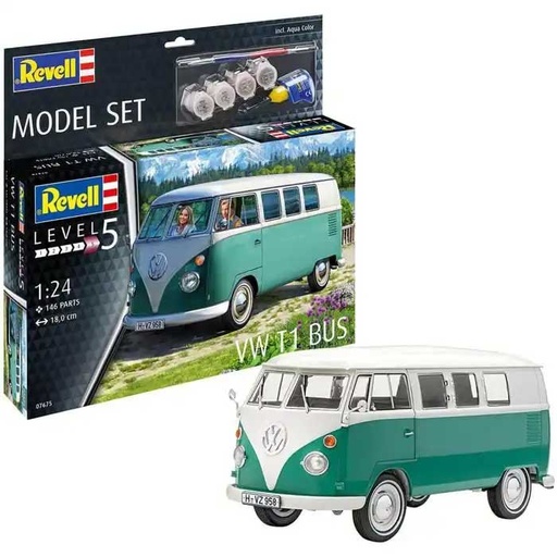 [67675] Maquette Volkswagen VW T1 Bus Revell Model Set 1:24
