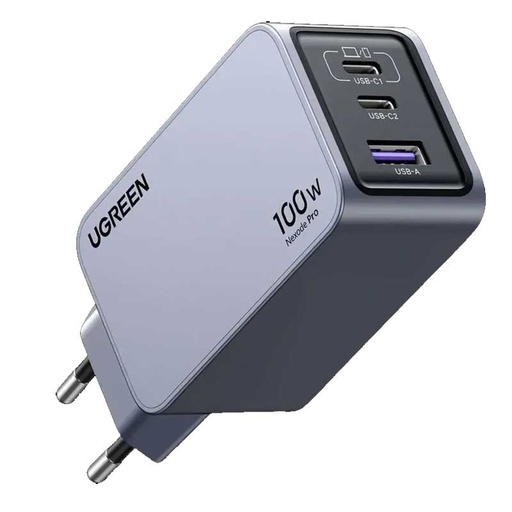 [25874] Chargeur rapide UGREEN Nexode Pro 100W GaN 3 ports avec câble USB-C 1,5 m