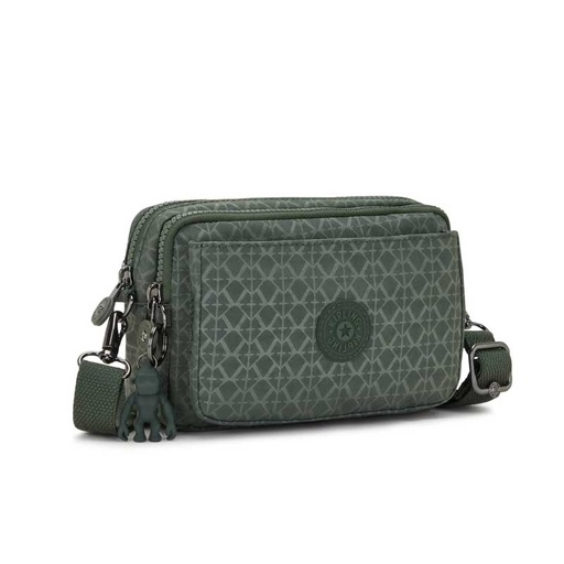 [KPKI3492F6C1] Sac bandoulière Kipling Abanu Multi Sign Green Embosse convertible en banane